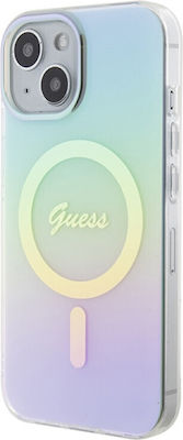 Guess Plastic Back Cover Turquoise (iPhone 15)