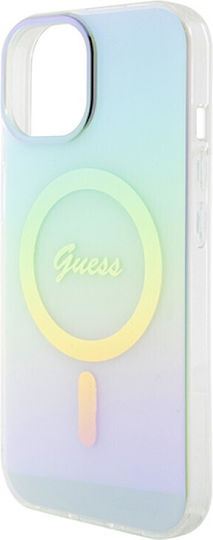 Guess Iml Iridescent Magsafe Back Cover Plastic Turcoaz (iPhone 15)