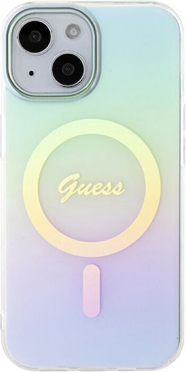 Guess Iml Iridescent Magsafe Back Cover Plastic Turcoaz (iPhone 15)