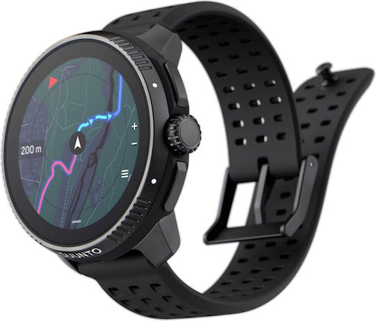 Suunto Race Stainless Steel 49mm Waterproof Smartwatch with Heart Rate Monitor (All Black)