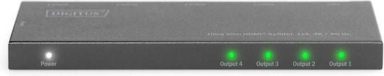 Digitus Ultra Slim 1x4, 4K / 60 Hz HDMI Splitter DS-45323