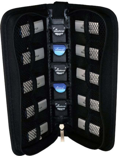 MediaRange Storage Wallet for 10 USB Flash Drives / 5 SD Etui für Speicherkarten