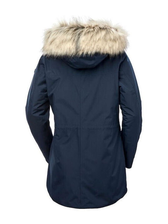 Scurtă Jachetă de femei tip parka Albastru