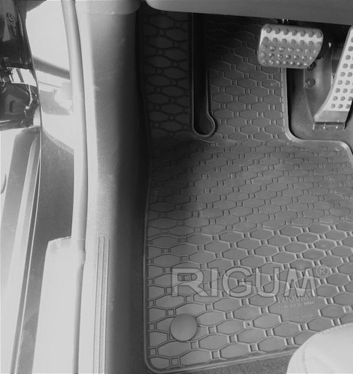 Rigum Set of Front and Rear Mats 4pcs for Mercedes-Benz GLC Black