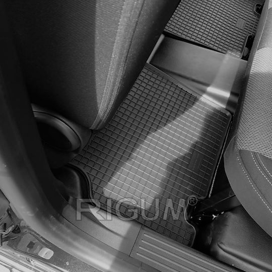 Rigum Set of Front and Rear Mats 4pcs for Mercedes-Benz Citan Renault Kangoo Black