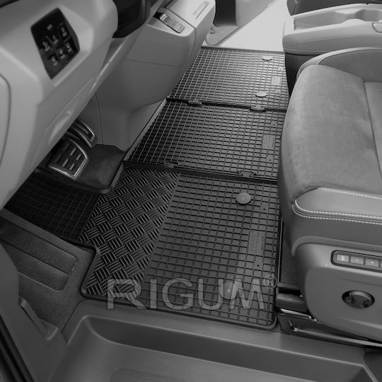 Rigum Предни Постелки 3бр от Маркуч за Volkswagen Транспортьор 2022+ Черни