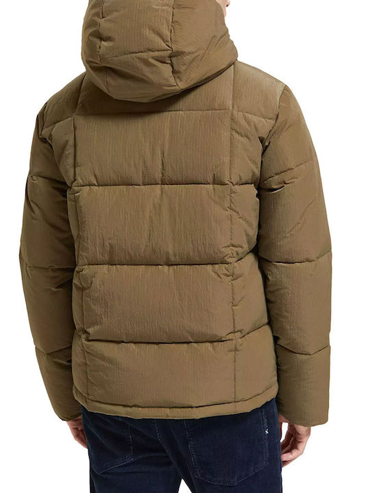 Winter Jacket Puffer Khaki