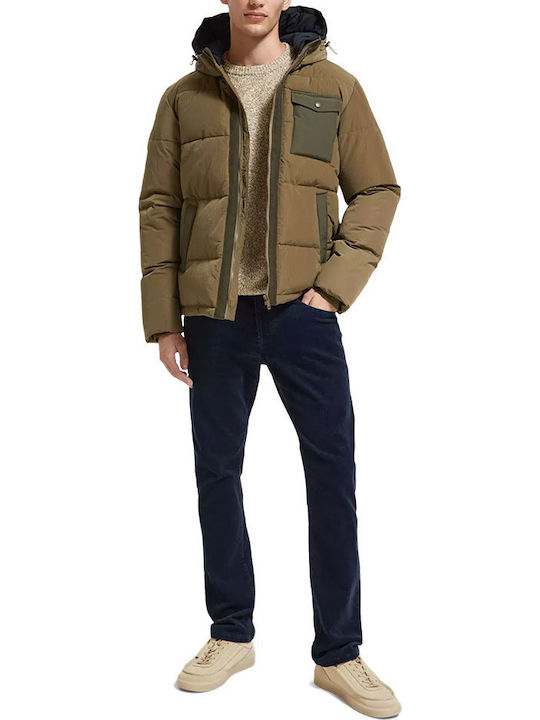 Winter Jacket Puffer Khaki