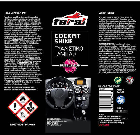 Feral Polishing Spray for Car Dashboard with Aroma Bubble Gum 500ml