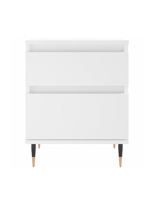 White Wooden Bedside Table 40x35x50cm
