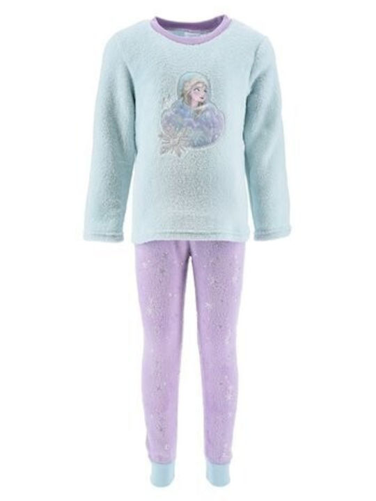 Disney Kinder Schlafanzug Winter Fleece Türkis