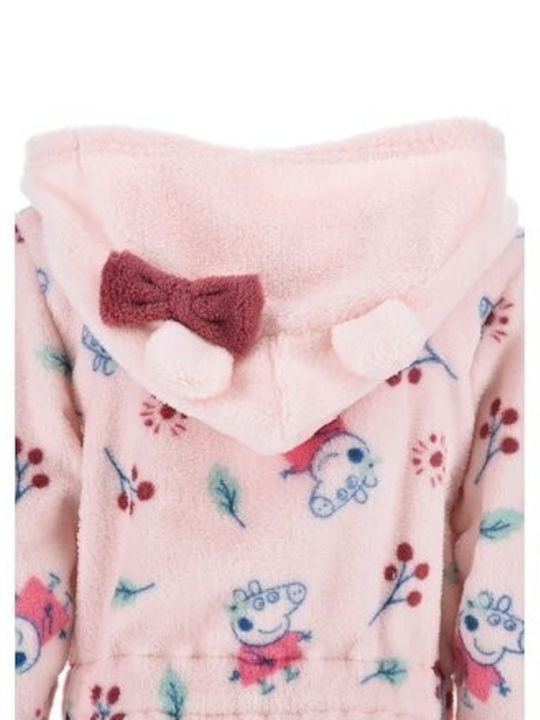 Peppa Pig Παιδική Ρόμπα Χειμωνιάτικη Fleece Ροζ