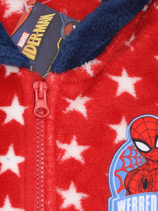 Marvel Comic Books Kinder Bademantel Winterlich Fleece Rot