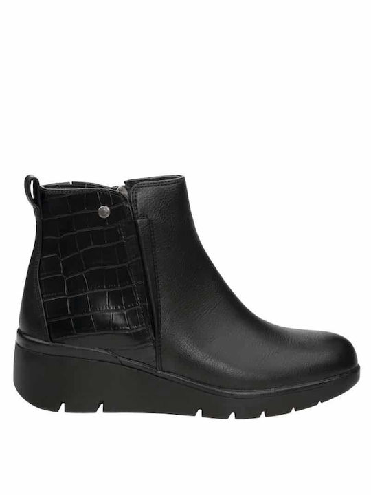 B-Soft Women's Ankle Boots Platform Black