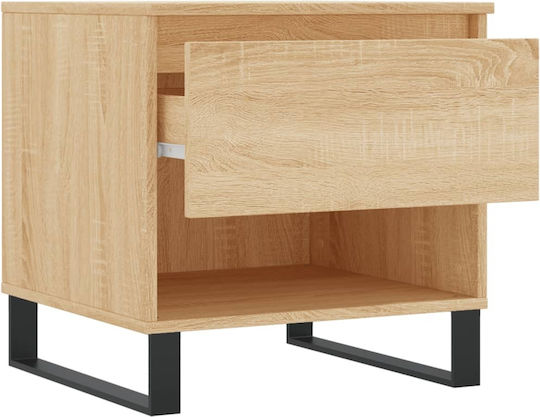 Masă Laterală Rectangulară Din Lemn Cu Sertare Sonoma Stejar 2 Buc M50xL46xÎ50cm
