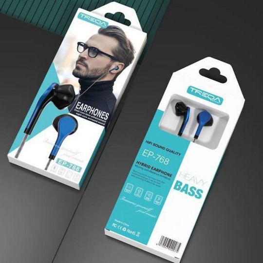 Treqa EP-768 In-ear Handsfree with 3.5mm Connector Blue