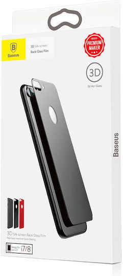Baseus Гръбен протектор Glass Film за iPhone 8/7 Черен