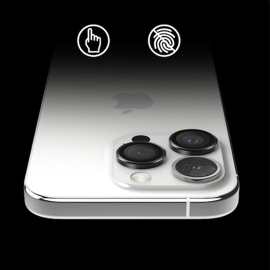 Ringke Frame Protector Προστασία Κάμερας Tempered Glass Μαύρο για το iPhone 15 Pro Max