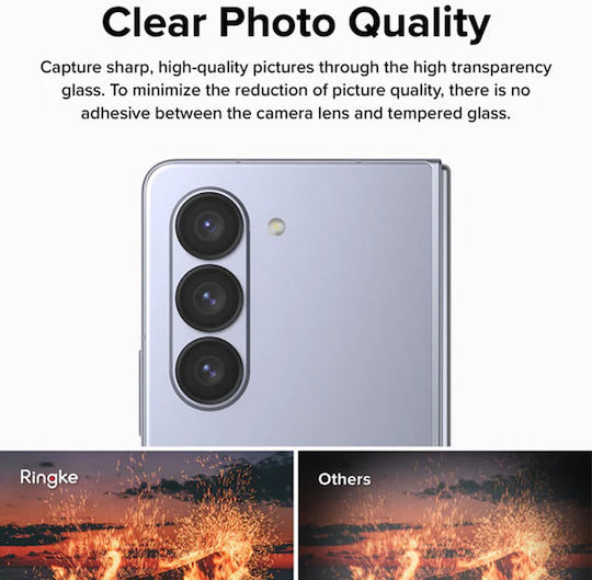 Ringke Προστασία Κάμερας Tempered Glass Μαύρο για το Galaxy Z Fold5