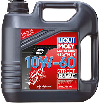 Liqui Moly Motorbike 4T Synth Synthetic Motorcycle Oil for Four-Stroke Engines 10W-60 4lt