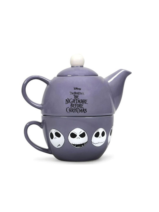 Half Moon Bay Teekanne mit Tasse Keramik Lila 300ml