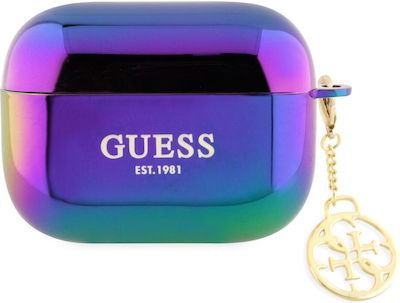 Guess 4G Charm Hülle Silikon Iridescent Black für Apple AirPods Pro