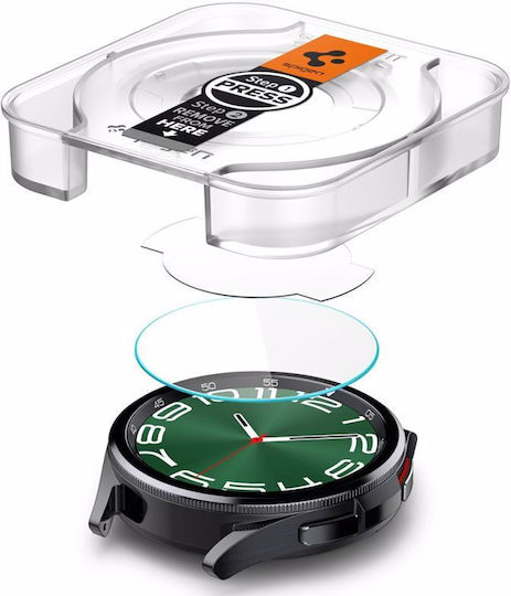 Spigen Glas.tR EZ Fit Gehärtetes Glas für das Galaxy Watch6 Classic 47mm 2Stück AGL07066