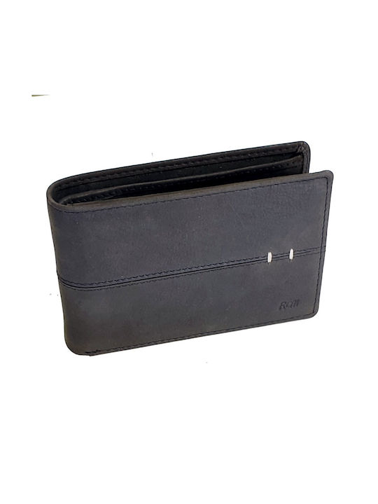 RCM Men's Leather Wallet with RFID Black