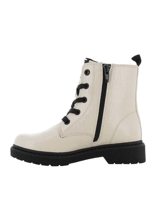 Kids Boots with Laces White