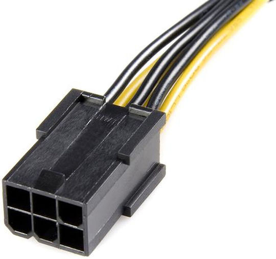 StarTech 6-Pin PCIe male - 8-Pin PCIe male Cable 0.15m Μαύρο (PCIEX68ADAP)