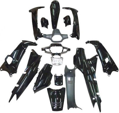 SUPRA Motorcycle Plastic Set Black 16pcs