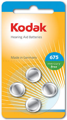 Kodak Hearing Aid Batteries 675 1.45V 4pcs