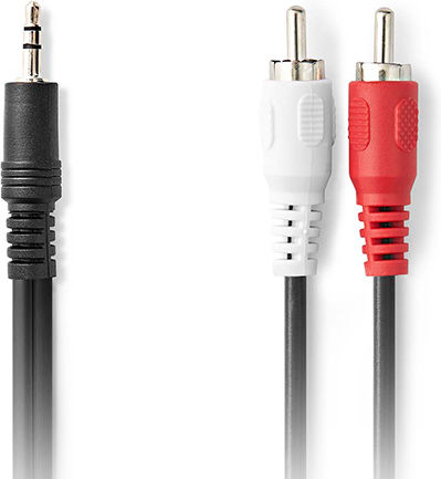 Nedis Cablu Audio 3,5 mm Male - 2x RCA De Sex Masculin Negru 10m CAGL22200BK100