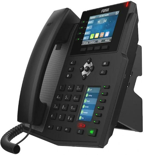 Fanvil Landline X5U Ενσύρματο Τηλέφωνο IP Μαύρο