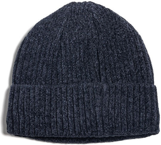 Beanie Unisex Beanie with Rib Knit in Blue color