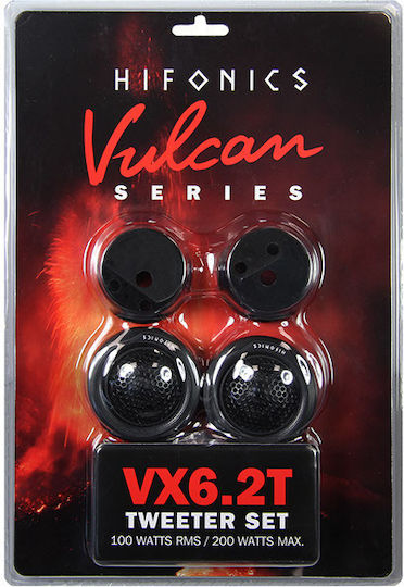 Hifonics Σετ Tweeter Αυτοκινήτου Στρογγυλά VX 6.2 T 12dB