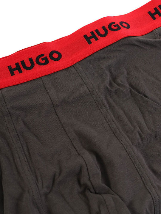 Hugo Boss Ανδρικά Μποξεράκια Γκρι 3Pack