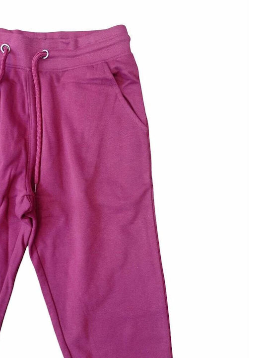 Cotton Point Men's Fleece Sweatpants with Rubber Burgundy