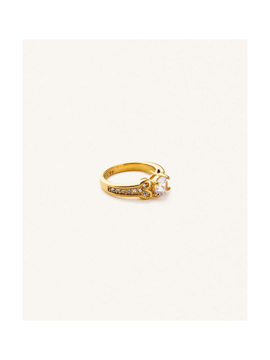 StanStefan Women's Ring with Zircon from Steel Gold Plated