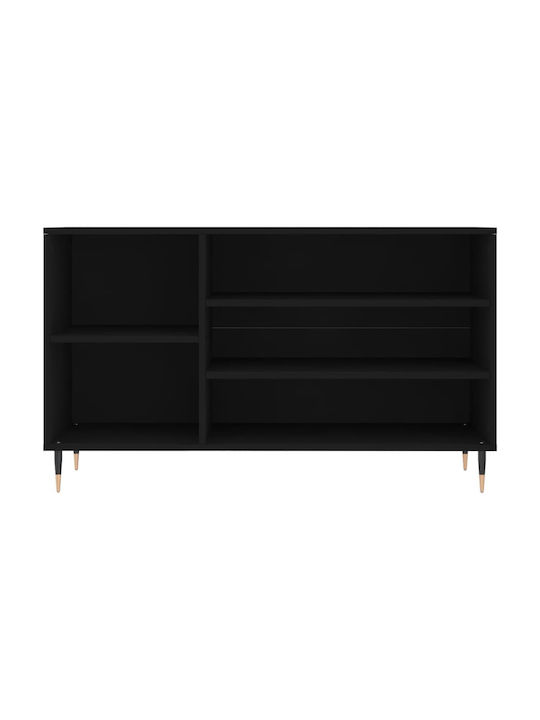 Wooden Shoe Organizer Black 102x36x60cm