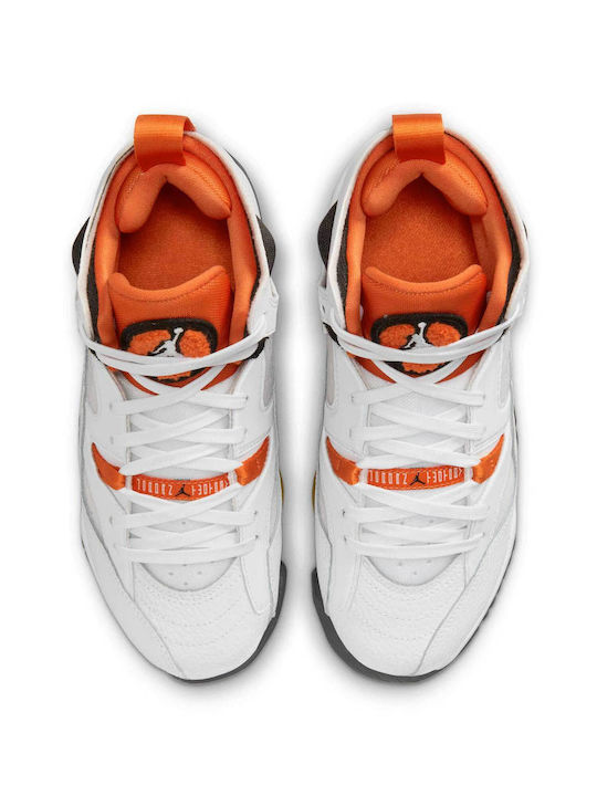 Jumpman Two Trey GS Incaltaminte Sport Copii Baschet Cu Șireturi Albe