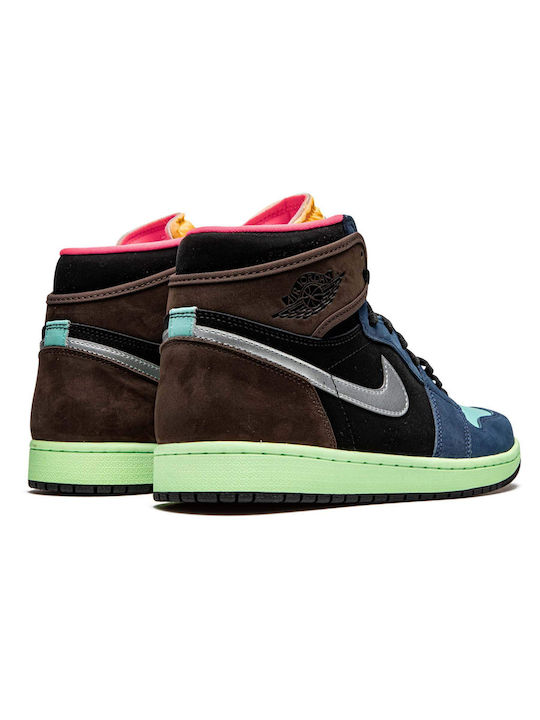 Air  1 Retro High Bărbați Sneakers Baroque Brown / Black / Laser Orange / Racer Pink