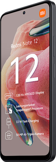 Xiaomi Redmi Note 12 4G Dual SIM (8GB/256GB) Onyx Gray
