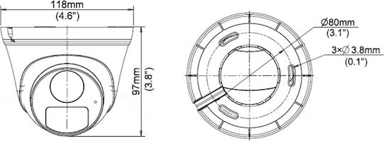 Uniarch IPC-T122-APF28 IP Κάμερα Παρακολούθησης Full HD 1080p Αδιάβροχη με Φακό 2.8mm