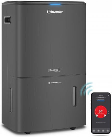 Inventor Stardust Luftentfeuchter mit Kompressor Ionisator und Wi-Fi 20lt Gray
