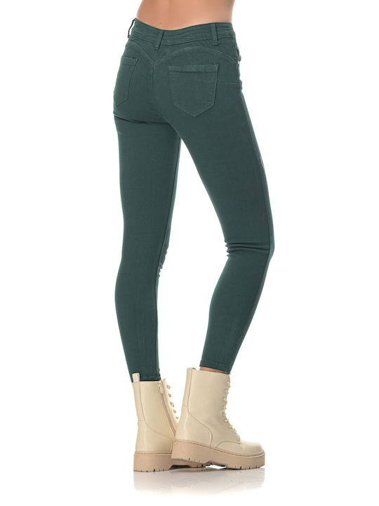 G Secret Femei Tesatura Pantaloni Push-up cu Croială Skinny Verde