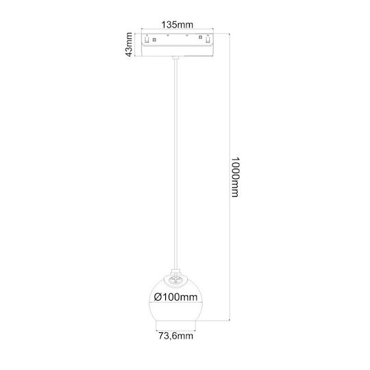 Aca Ionap Commercial Linear LED Ceiling Light 12W Natural White L10xY13.4cm