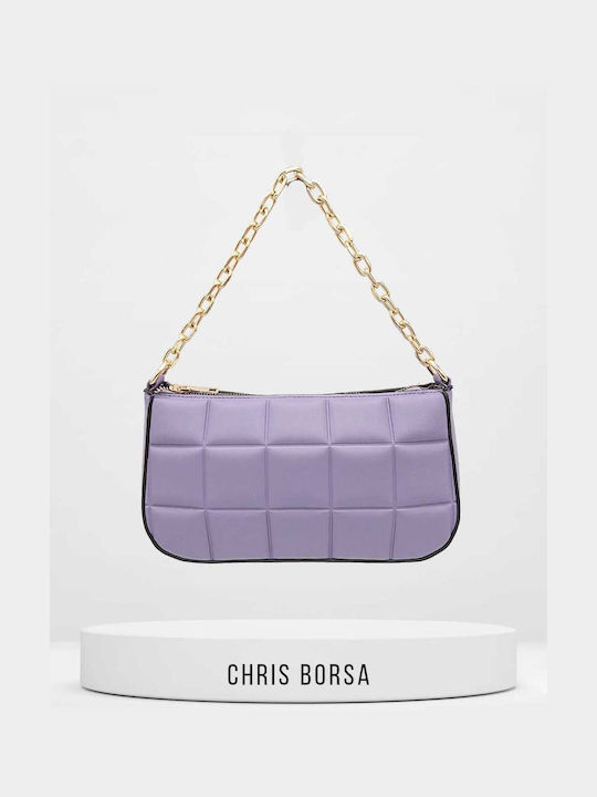 Chris Borsa Leather Women's Bag Shoulder Purple