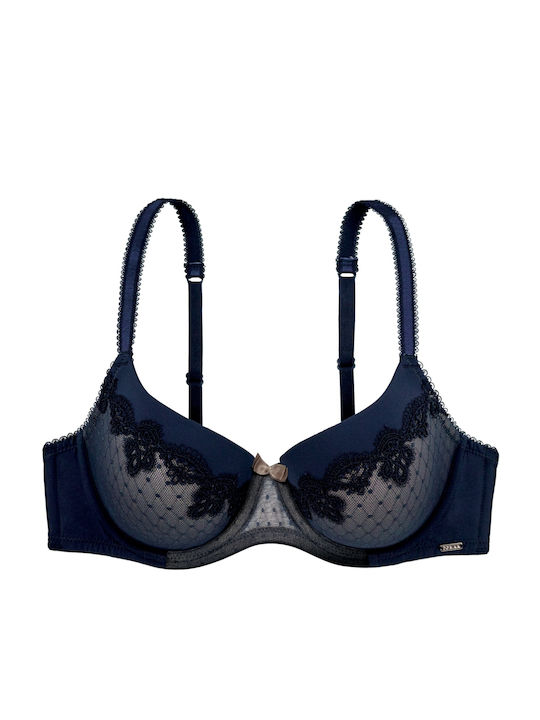 Dorina Angeline Bra with Light Padding Underwire Blue