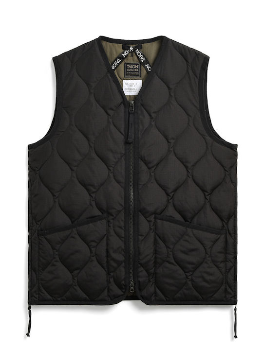 Ärmellos Winter Jacke Schwarz